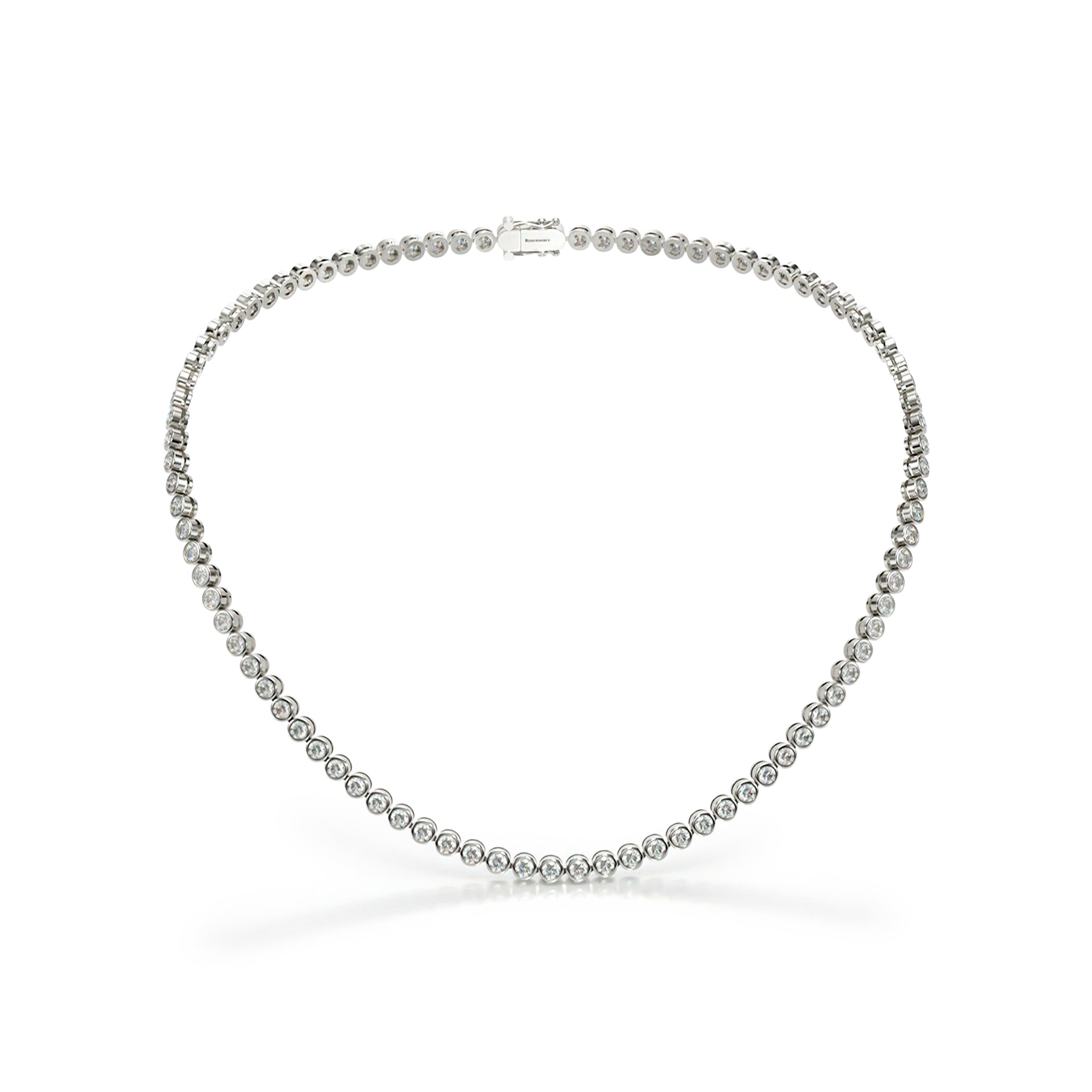 7.74ct Bezel Diamond Tennis Necklace